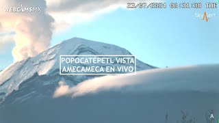 Volcán Popocatépetl En Vivo  Vista Amecameca Estado de México [upl. by Esinert78]