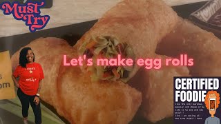 Certified foodie 😋 making egg rolls [upl. by Akihdar]