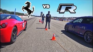 VW Golf R mk7 vs Ferrari 458 Italia [upl. by Aciras]