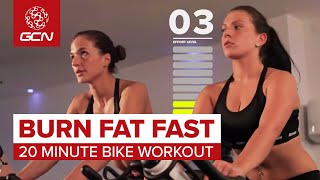 Burn Fat Fast 20 Minute Bike Workout [upl. by Wendt]