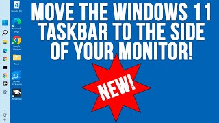 Show the Windows 11 Taskbar Vertically on the Side of Your Monitor amp Increase its Width [upl. by Haslett]