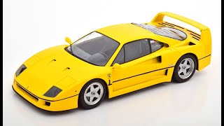 Modelissimo KKScale Ferrari F40 yellow 1987 118 [upl. by Acnalb]