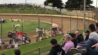 Brock Hallett heat race crash at Warrnambool [upl. by Mikiso276]