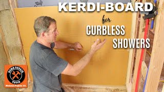 KERDIBOARD Installation Schluter Curbless Shower Part 2 [upl. by Anerroc615]