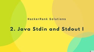 2 Introduction  Java Stdin and Stdout I Hindi [upl. by Enialed733]