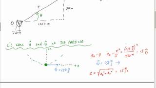 radial and transverse components example Part 1 kinematics  engineering dynamics [upl. by Thompson]