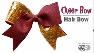 How to Make a Cheer Bow Hair Bow  TheRibbonRetreatcom [upl. by Swainson]