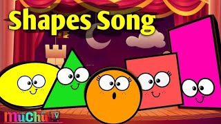 Shapes Song 3  Triangle Rectangle Circle Oval Square  We are shapes  Muchu TV Nursery Rhymes [upl. by Nim]