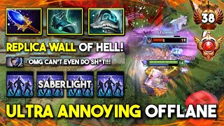 ULTRA ANNOYING OFFLANE By SaberLight Dark Seer Aghs Scepter  Shiva Guard 100 Replica Wall of Hell [upl. by Edwin270]