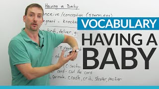 English Vocabulary Having a BABY [upl. by Boony835]