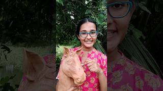 এই ঘোরাটিকে আজ রং করে নিলাম 🐴 art clay model shorts viralvideo minivlog [upl. by Stern996]