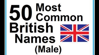 Learn English  Lesson 23 50 Most Common British Names male [upl. by Akenet113]