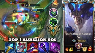 Wild Rift Aurelion Sol  Top 1 Aurelion Sol Gameplay Carry Rank Challenger [upl. by Eeralih]