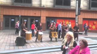 Clanadonia performing quotThe Gaelquot The Last of the Mohicans at Buchanan Street Glasgow 2012 [upl. by Aihsotan]