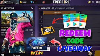 FREE FIRE LIVE REDEEM CODE GIVEAWAY  FF LIVE TEAM CODE GIVEAWAY AND DIAMOND freefirelive giveaway [upl. by Teufert]