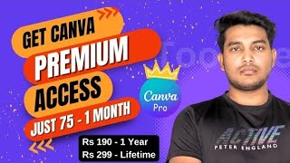 Get Canva Pro On Your Account Just Rs 199 Per Year  Canva pro at cheap pricel [upl. by Reeba683]