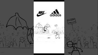 Nike vs Adidas🔥funny nike adidas memes shorts viralvideo [upl. by Leirud]