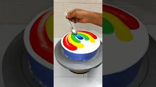 Cake Making New colourful Multi Colour Cake Design cake video shorts trending viralvideo food [upl. by Sink]