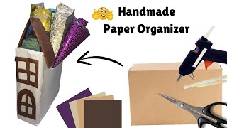 Handmade Paper Organizer Craft  DIY Waste Box Craft  Easy Craft Ideas [upl. by Oicafinob232]