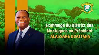 Hommage du District des Montagnes au Président Alassane OUATTARA [upl. by Dnama]