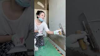 How to Prepare Tiles Wall ​ Wall paint​ Fast amp Beauty part 6046 [upl. by Tchao383]