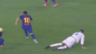 Lionel Messi Dropping Players On The Floor ● When Players Try To Stop Messi In 2017 [upl. by Dickerson]