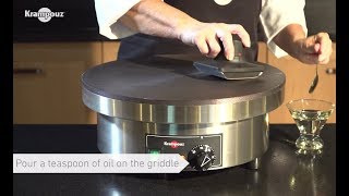 How to season and maintain your crepe maker   Krampouz [upl. by Fronia]