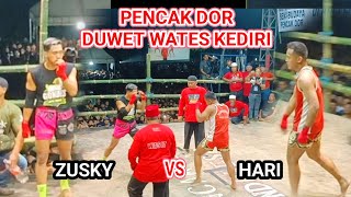 pencak dor duwet wates Kediri 2024  Zusky vs hari putra [upl. by Ribak]