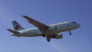 Rare Air Canada Airbus A319 landing on RWY 06 at Jean Lesage Airport CYQB [upl. by Aetnuahs]