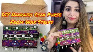 DIY Navratri Coin Purse From Wax Strips navratri navratrispecial waxstrip diy handmade [upl. by Strander627]