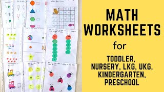 Daily Practice Math Worksheets for Toddler Nursery LKG UKG Kindergarten Preschool  2 [upl. by Latsryk]