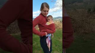 Lenny Lamb Woven wa Latched Mama Babywearing Sweater 🥰 babywrap wovenwrap pregnancy [upl. by Amesari598]