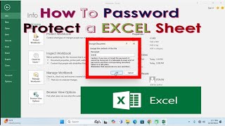 How to Protect Excel File with Password  Lock Excel Sheet [upl. by Sadoc206]