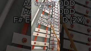 SPAGHETTI SONGSPAGHETTI DANCESEXBOMB GIRLSLYRE XYLOPHONE COVER [upl. by Ecienahs]