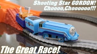 Thomas amp Friends Trackmaster Shooting Star Gordon Unboxing w Marxlen The Great Race [upl. by Adlin]