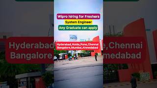 Wipro is Hiring for System Engineer for Freshers job shorts careeradvice fresherjobs wipro [upl. by Ainolloppa]