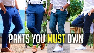 5 ESSENTIAL Pants That EVERY Guy Should Own [upl. by Janna750]