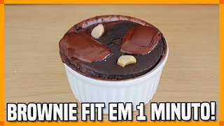 BROWNIE FIT EM 1 MINUTO  Poucos Ingredientes e Fácil de Fazer [upl. by Pierrette436]