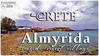 🇬🇷Crete Almyrida seaside resort village 2022 Greece  Kréta Prímorská dedina Almyrida [upl. by Gnex755]