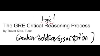 How to solve GRE critical reasoning CR questions by a 170V scorer [upl. by Forbes208]