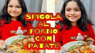 Spigola Al Forno Con Patate E Pomodorini  pesce spigola italyvlog 🇮🇹 [upl. by Langsdon]