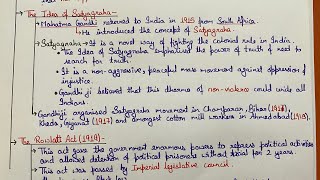 Class10History Ch2 Nationalism in India Part 2Handwritten Notes ConceptImprover [upl. by Cordie564]