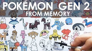 DRAWING ALL POKEMON FROM MEMORY GEN 2 [upl. by Angelica]