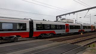 RSS shunter 08441 drags Greater Anglia Stadler 745110 seen passing cremorne lane crossing151124 [upl. by Aniretac298]