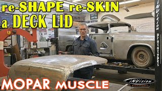 ReSkinning a Modified Trunk Lid  FINAL Part  1956 Chrysler Windsor Muscle Car [upl. by Aria143]