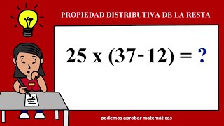 Propiedad DISTRIBUTIVA de la resta [upl. by Nilerual]