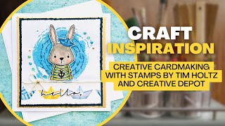 Easy Card Making with Tim Holtz amp Creative Depot Stamps [upl. by Irelav]