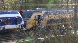 Animatie Treinbotsing tussen intercity en sprinter 21 april 2012 Westerpark Amsterdam [upl. by Aneem291]