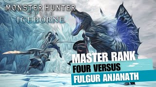 🎮 Monster Hunter World Iceborn  Master Rank  Four  Fulgur Anjanath [upl. by Akinuahs]