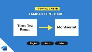 Cara Menambah Font Baru di Word  Skripsi Laporan Bahasa Asing  Tutorial Microsoft Word [upl. by Nemad558]